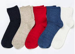 RoToTo　R1030 LINEN COTTON RIB SOCKS MIDDLE