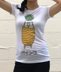 PineappleCounty　Pine Co. Woman T-shirt Character Japanese Animation