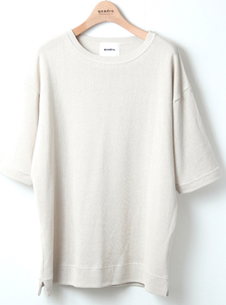 quadro（クオドロ）paper/rayon drop shoulder tee