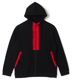 White Mountaineering　LOGO PRINTED CONTRASTED ZIP UP HOODIE