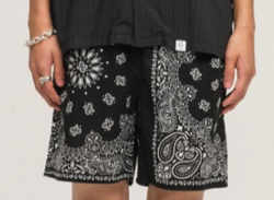 BEDWIN & THE HEARTBREAKERS　5/L PATCHWORKED BANDANA SHORTS “MANI”