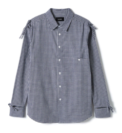 soduk　ribbon everywhere shirt / blue