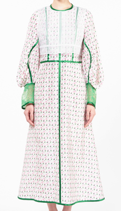 Mame Kurogouchi　SILK ORGANDY VEST LAYERED PEDICEL DRESS