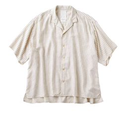 KURO　Indigo Stripe Rayon Big Shirt / Indigo Pencil Stripe