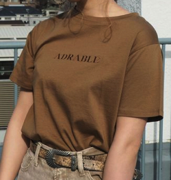 EVRIS　シルケットEmbroidery Tシャツ