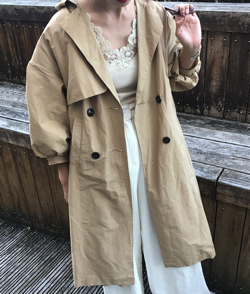 mite　puff sleeve trench