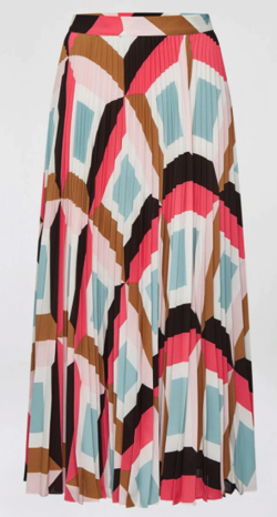 ESCADA　Graphic printed plissée skirt
