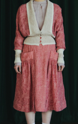 YUKI SHIMANE　Wool Jacquard Short cardigan / skirt
