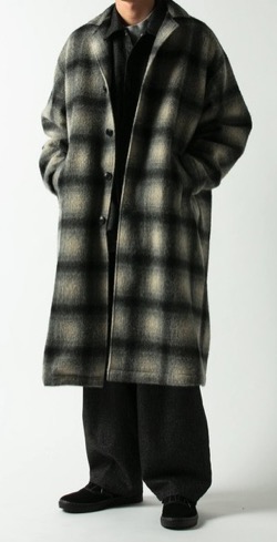 COOTIE PRODUCTIONS（クーディプロダクション）　Napping Ombre Check Shop Coat