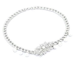 APM Monaco　Silver Divines Chain Necklace With Pearl