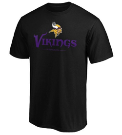 Minnesota Vikings NFL Pro Line by Team Lockup Logo T-Shirt -