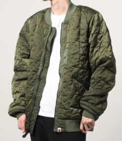 A BATHING APE　STA QUILTING BOMBER JACKET