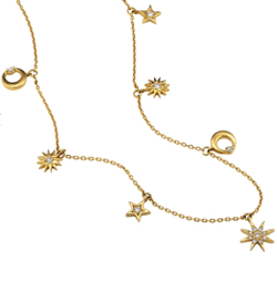 STAR JEWELRY　K18 ネックレス MOON & SUN NECKLACE