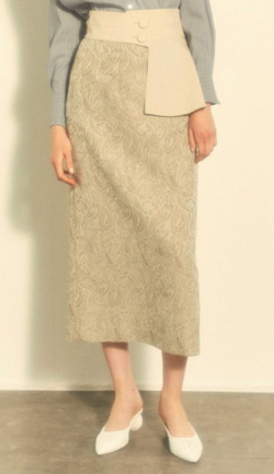 LADYMADE　Paisley Jacquard ベルトセットタイトスカート