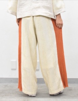 YUKI SHIMANE　Side knit line Pants