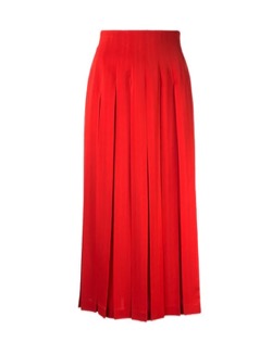 LE CIEL BLEU　Box Pleated Skirt In Red