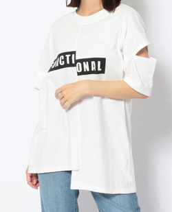 Night Doctor(ナイト・ドクター)岡崎紗絵 ドラマ衣装ホワイトのアシメデザインTシャツ