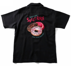 【家族募集します】重岡大毅・仲野太賀ドラマ衣装ブラックのドーナッツプリントシャツ