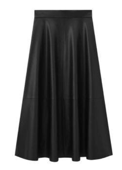 ブラックのフレアスカート