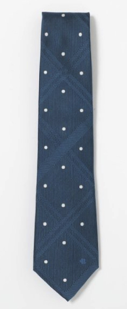 ブルーのドット柄ネクタイ