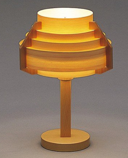 木製のランプ