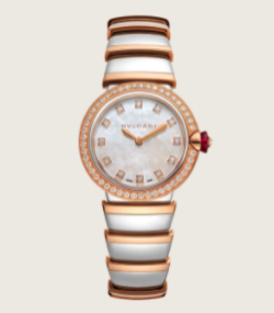 シルバーxピンクゴールドの腕時計