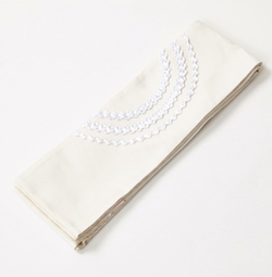 白いアーチリボン巾帯