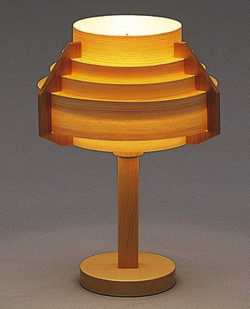 木製のランプ