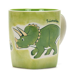 グリーンのトリケラトプスマグカップ