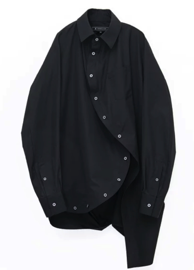 ANREALAGE（アンリアレイジ）ブラックのボタンデザインシャツ