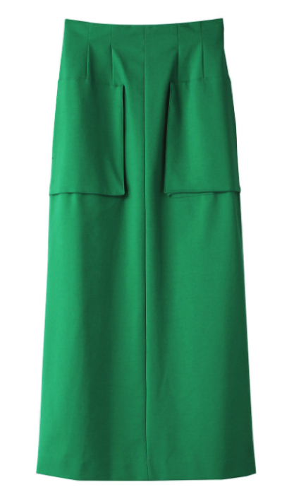 グリーンのポンチスカート