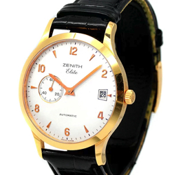 ゴールドxブラックベルトの腕時計