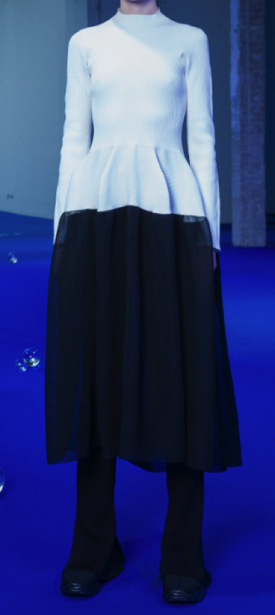 CFCL(シーエフシーエル)・ホワイトxブラックのドレス