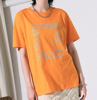 Tシャツ(オレンジ・ロゴ)