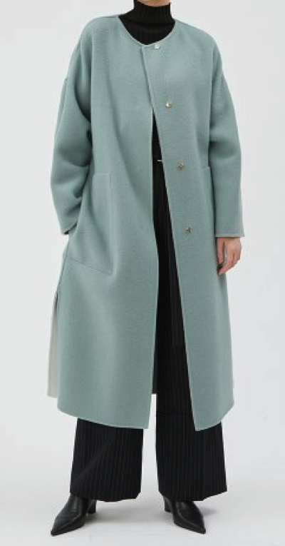 【silent(サイレント)】夏帆(桃野奈々役)衣装・ミントグリーンのコート・ブルーのコート