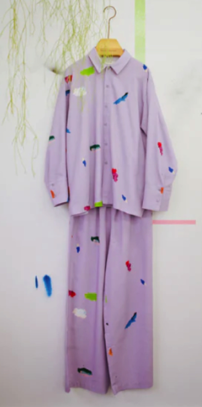 ペイント柄のパジャマ(色違い)
