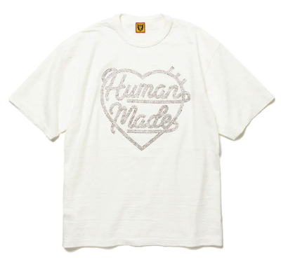 HUMAN MADE(ヒューマンメイド)・ホワイトのロゴプリントTシャツ