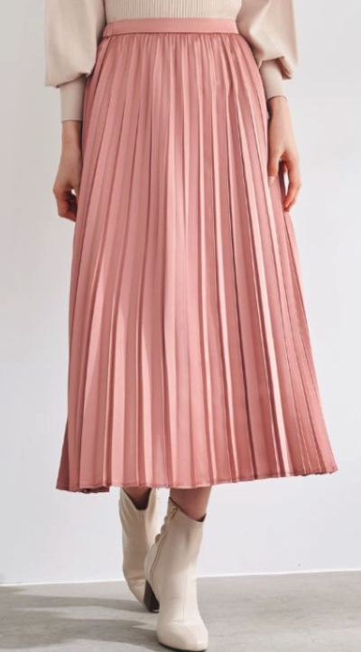stola.(ストラ)・ピンクのプリーツスカート
