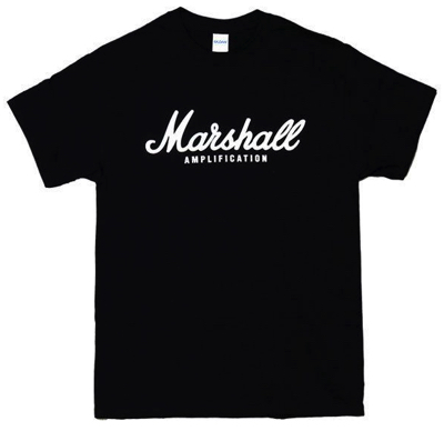 MARSHALL(マーシャル)・ブラックのロゴTシャツ