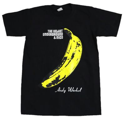 The Velvet Underground(ヴェルヴェット・アンダーグラウンド)・ブラックのバナナプリントTシャツ
