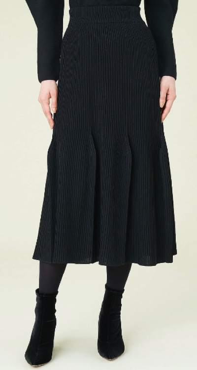 Sybilla(シビラ)・ブラックのマーメイドニットスカート