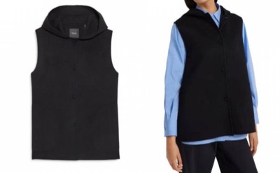 Theory/Clairene Vest in Double-Face Wool-Cashmere