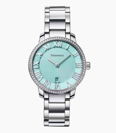 Tiffany(ティファニー)ブルーフェイスのダイヤ付き腕時計
