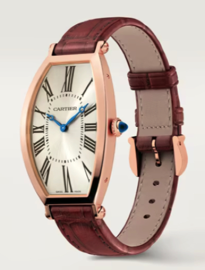 Cartier(カルティエ)・ピンクゴールドxブラウンの革ベルトの腕時計