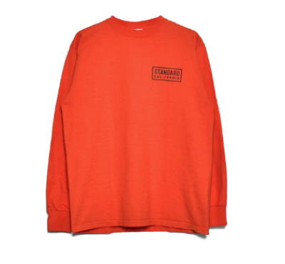 STANDARD CALIFORNIA(スタンダード カリフォルニア)・オレンジのロングTシャツ