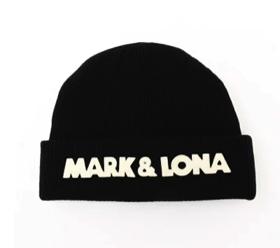 MARK&LONA(マークアンドロナ)・ブラックのロゴニット帽