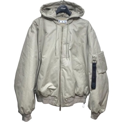Off-White(オフホワイト)detachable-hood zipped jacket9話：オフホワイトのフーディブルゾン