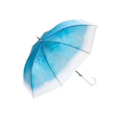 グローブWpc. クリームソーダアンブレラ 長傘ブルーと白の傘