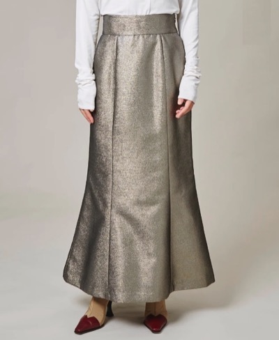 CONN(コン)パネルロングスカートブロンズカラーのロングスカート
