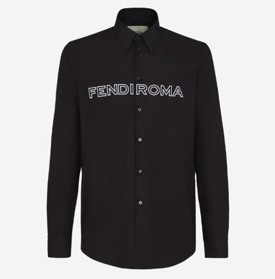 FENDI（フェンディ）・ブラックのロゴ長袖シャツ